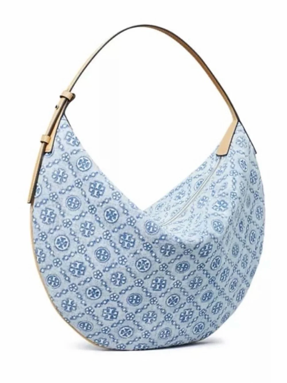 Tory Burch T Monogram Denim Balloon Bag
